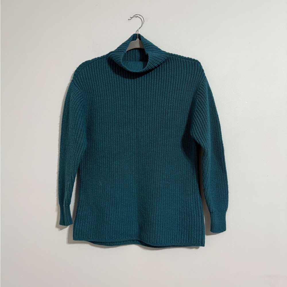 Aritzia Teal Cowl Neck Sweater